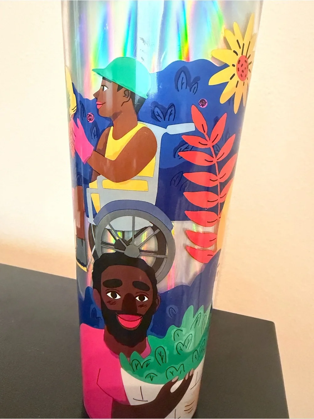 Starbucks Holographic Multicolor Illustrated Tumbler